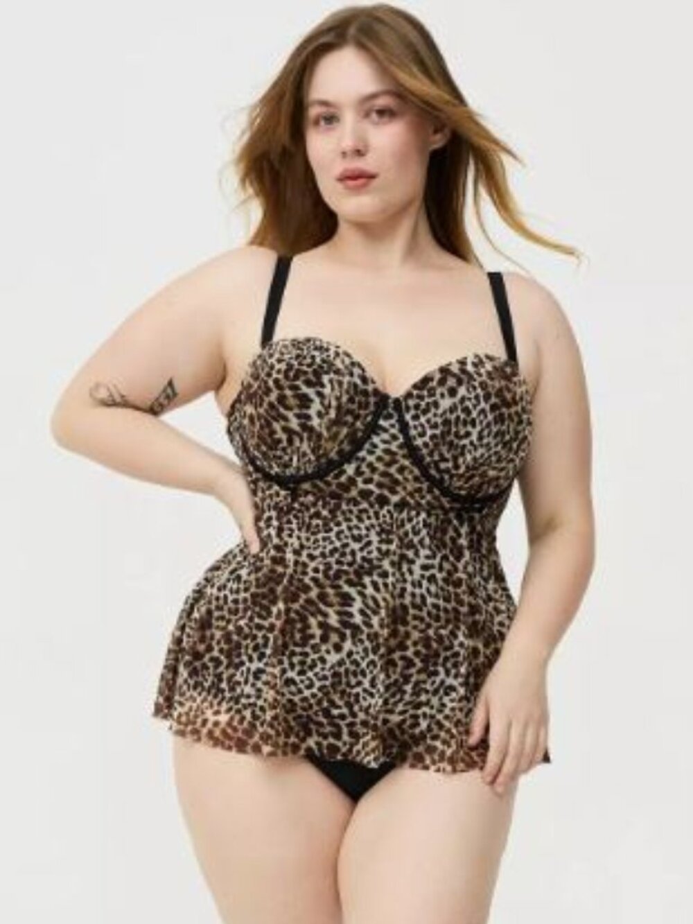 Torrid NEW Underwire Swim Dress with Brief 3X